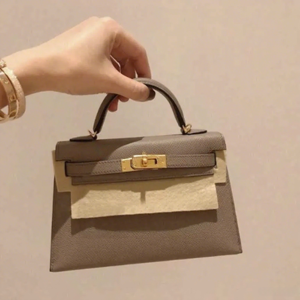 Leather Crossbody Bag - Mini Designer Handbag with Original Logo