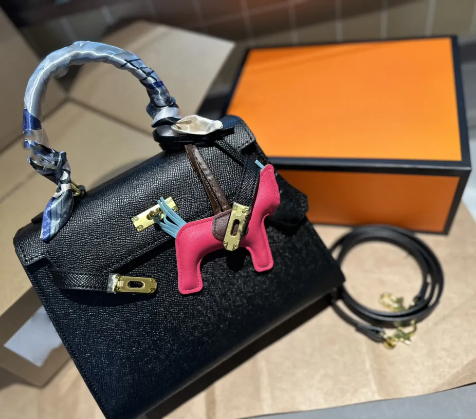 Leather Crossbody Bag - Mini Designer Handbag with Original Logo