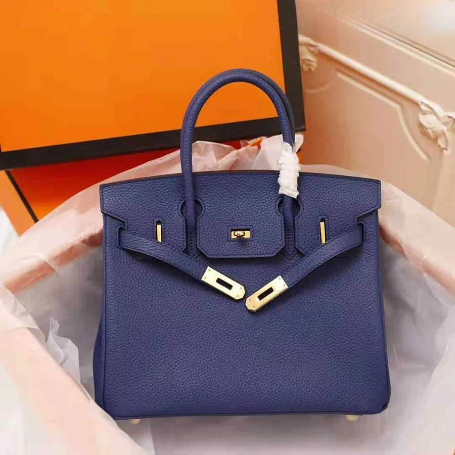 Blue Sapphire Birkin With Palladium Hardware with Original Logo