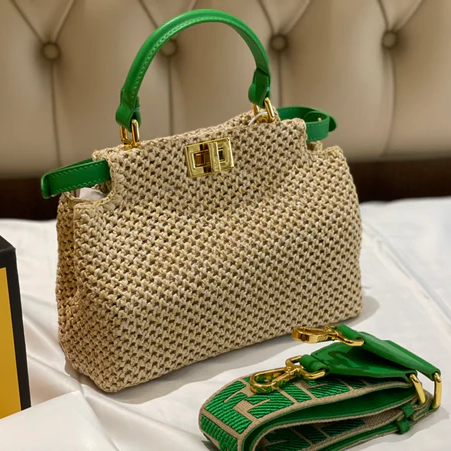 Chic Woven Straw Summer Shoulder Bag