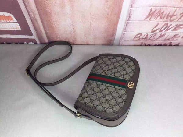 Classic Monogram Shoulder Bag with Stripe Detail