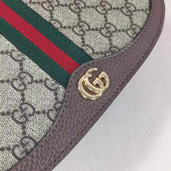 Classic Monogram Shoulder Bag with Stripe Detail
