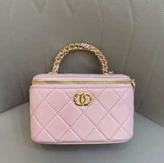 Gold Ball White Long Vanity Case