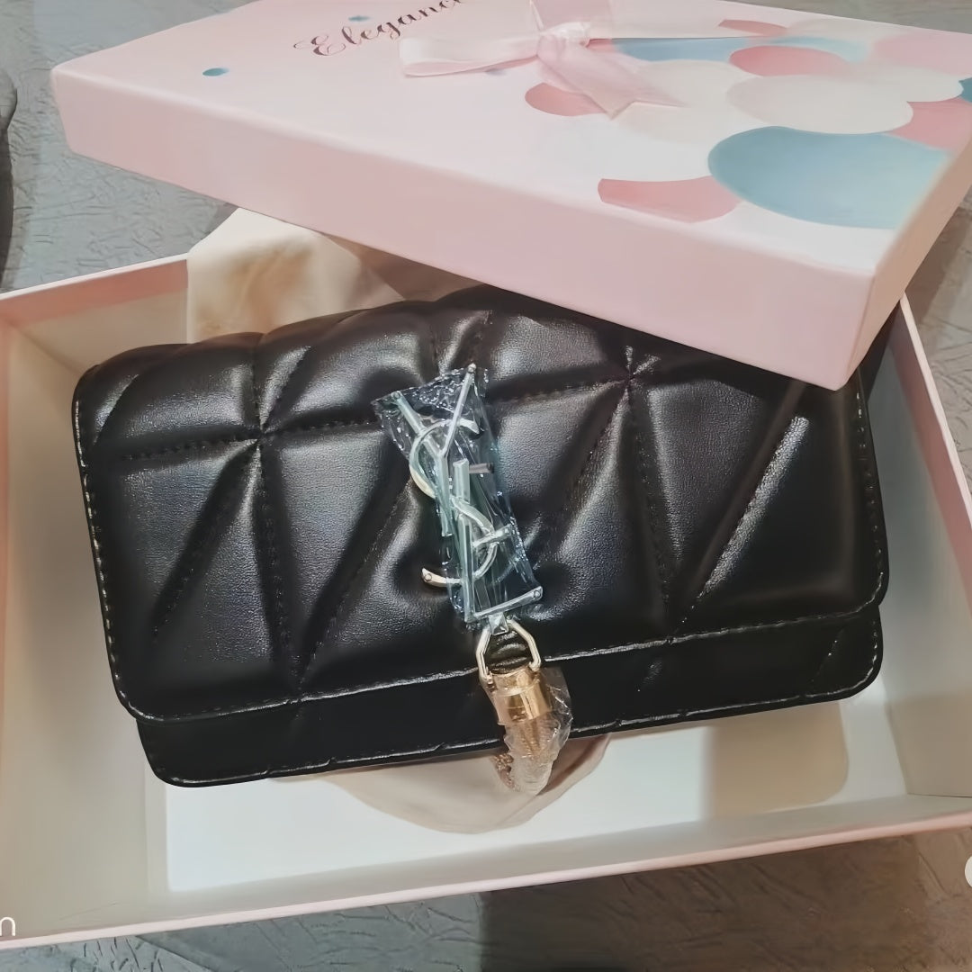 Ladies Leather Messenger Bag - Chic Shoulder