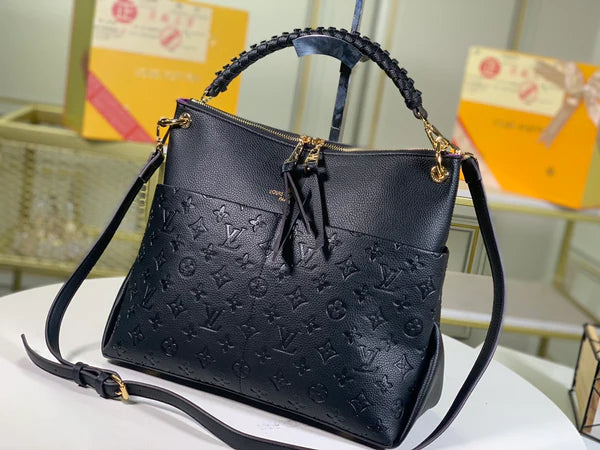Luxury Black Embossed Handbag Purse