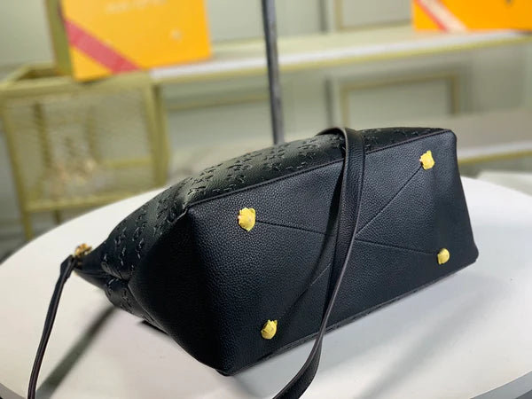 Luxury Black Embossed Handbag Purse