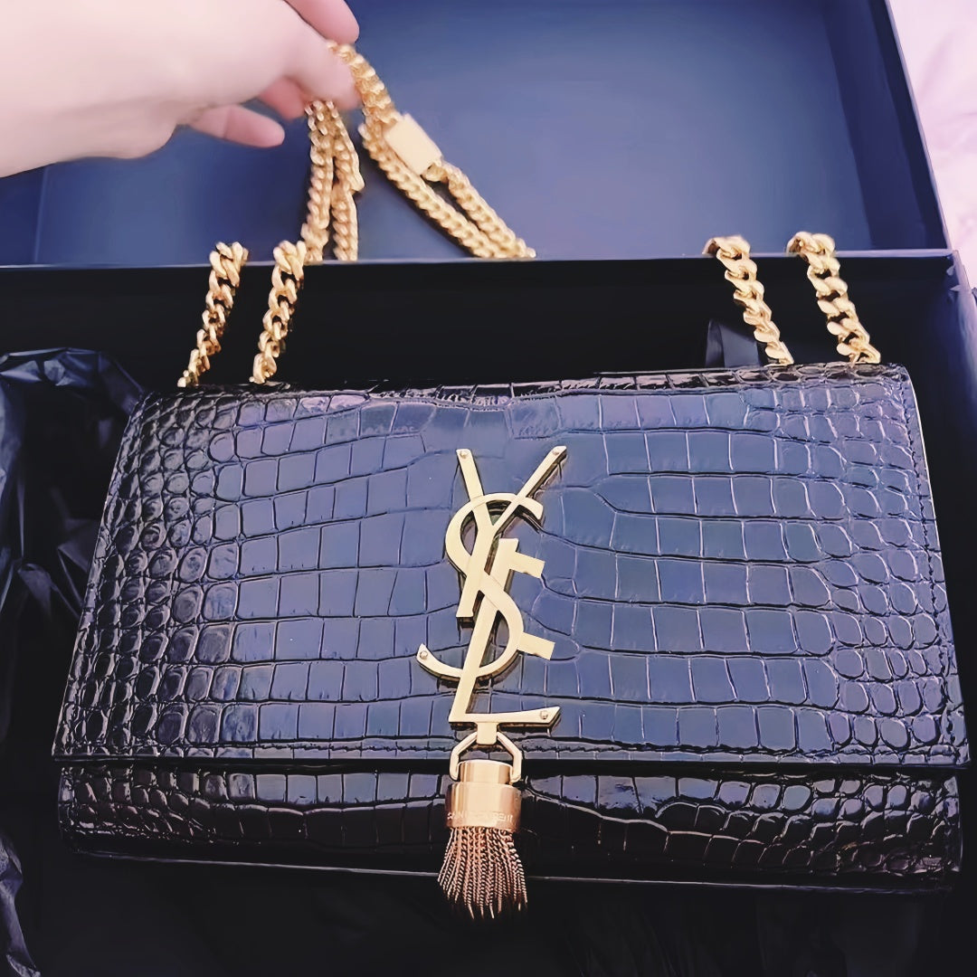Monogram Kate Tassel Medium Shoulder Bag