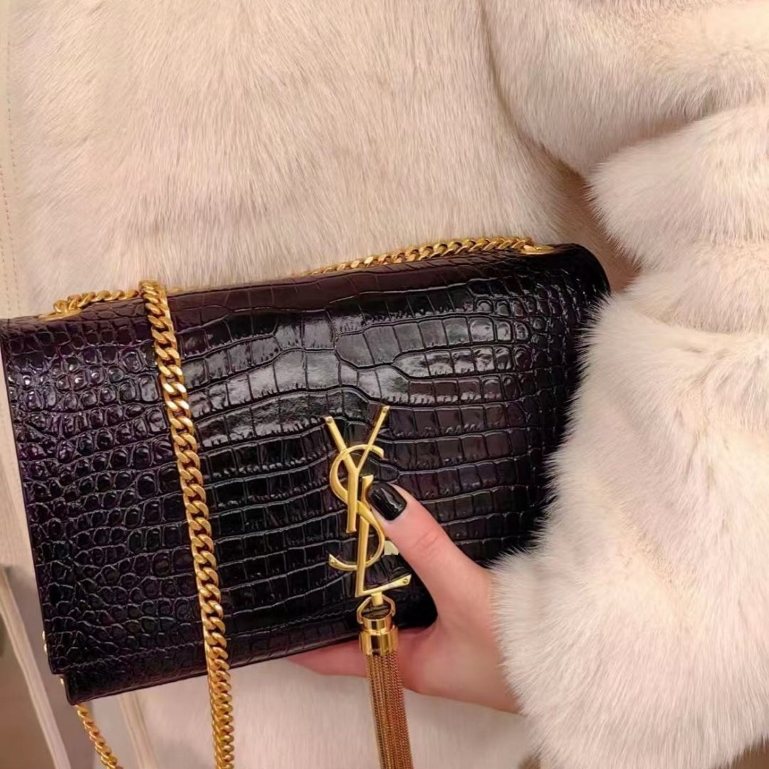Monogram Kate Tassel Medium Shoulder Bag