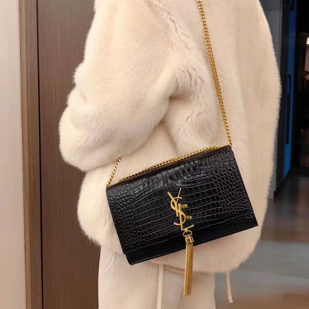 Monogram Kate Tassel Medium Shoulder Bag