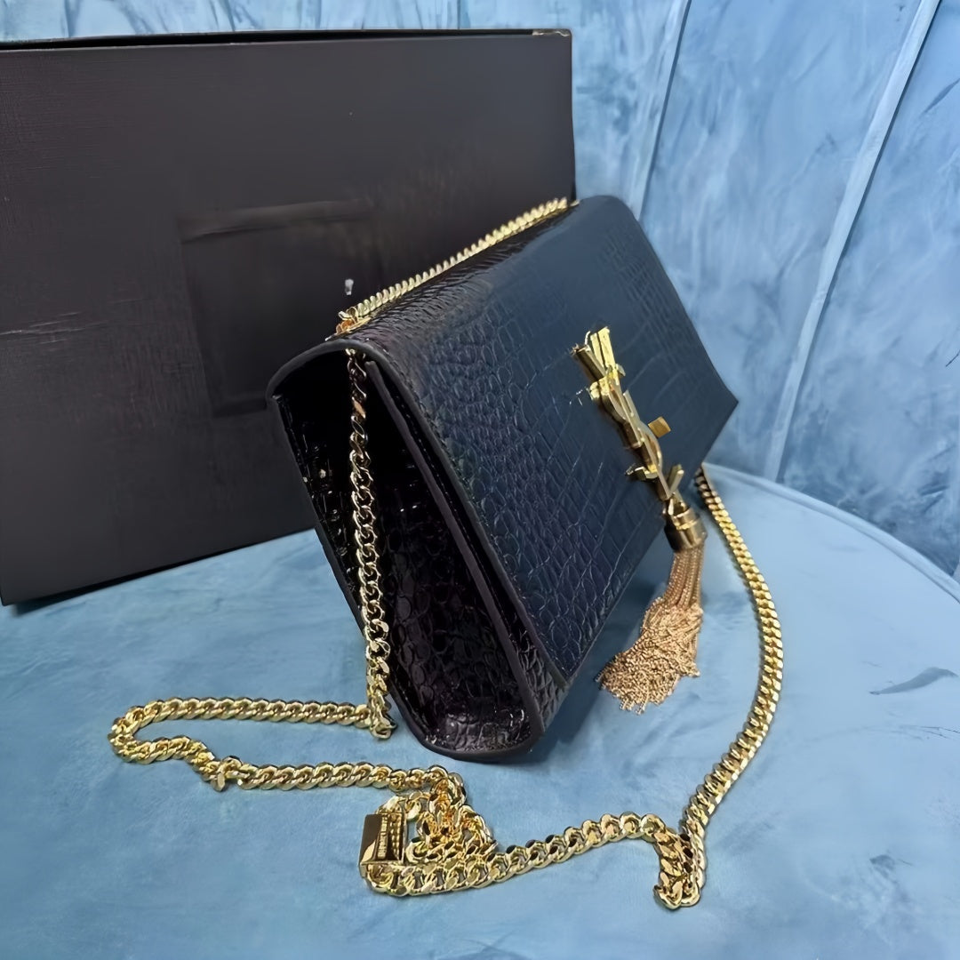 Monogram Kate Tassel Medium Shoulder Bag