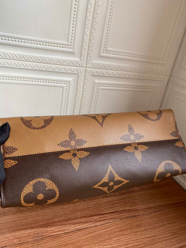 Oversized Tan Monogram Tote Bag
