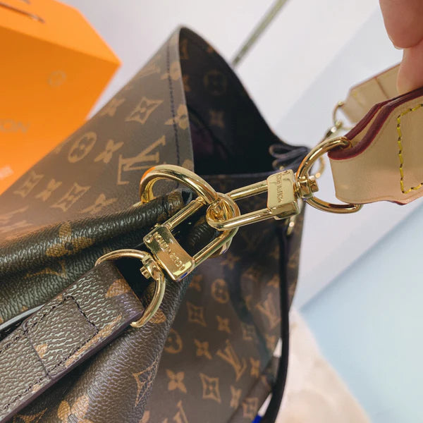 Elegant Brown Monogram Shoulder Bag
