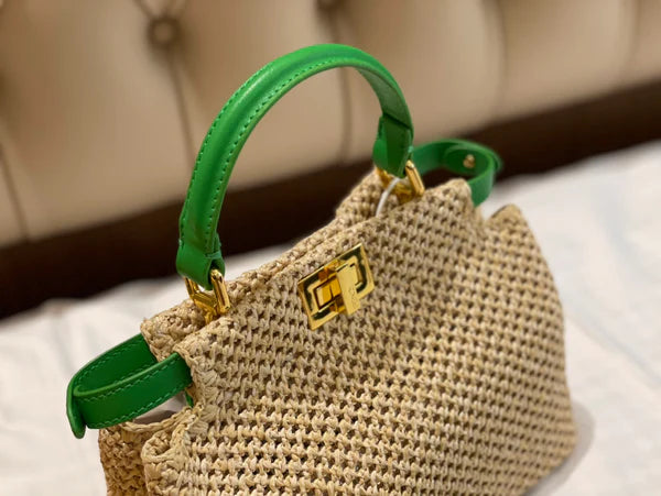 Chic Woven Straw Summer Shoulder Bag