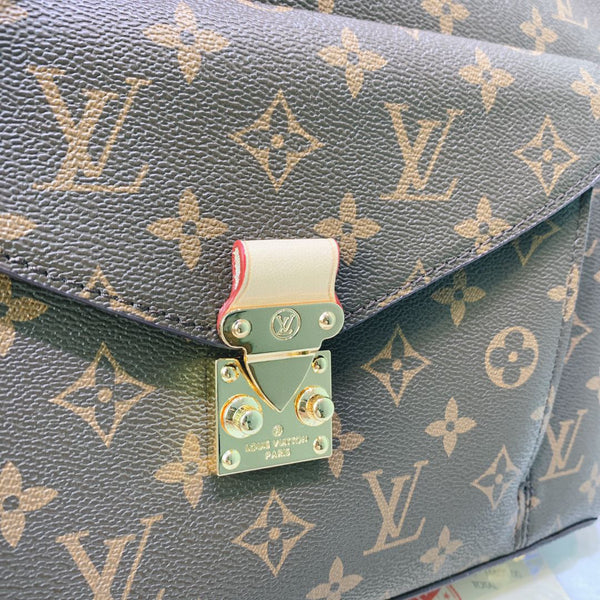 Elegant Brown Monogram Shoulder Bag