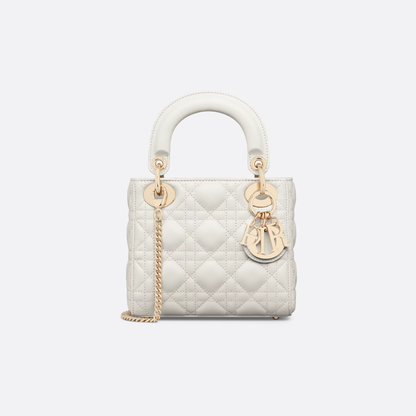 Mini Lady Chain Bag in Quilted Cannage Lambskin with Original Logo