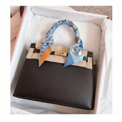 Leather Crossbody Bag - Mini Designer Handbag with Original Logo