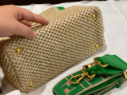 Chic Woven Straw Summer Shoulder Bag