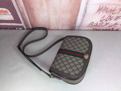 Classic Monogram Shoulder Bag with Stripe Detail