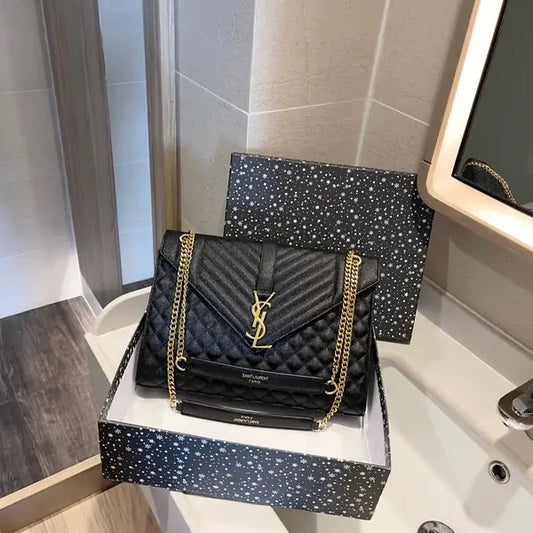 Luxury Black Chain Shoulder Bag