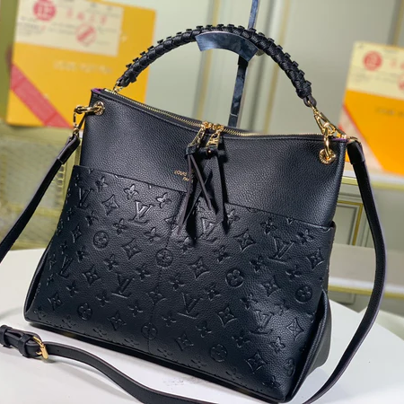 Luxury Black Embossed Handbag Purse