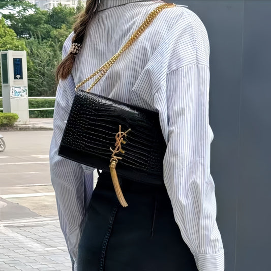 Monogram Kate Tassel Medium Shoulder Bag