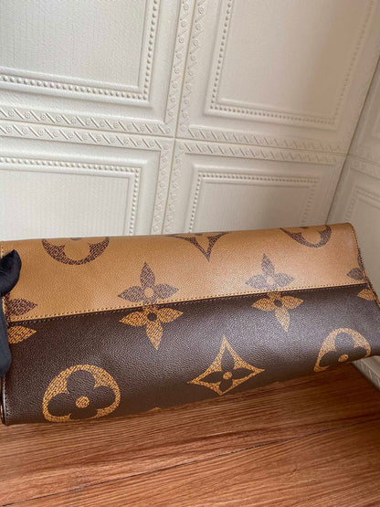 Oversized Tan Monogram Tote Bag
