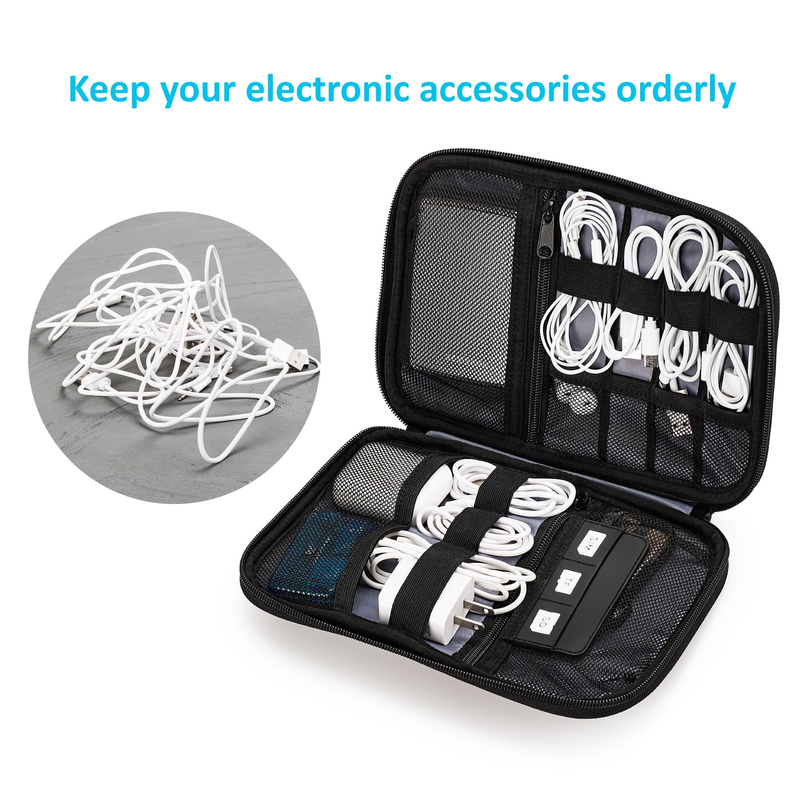 Usb cable organizer discount case