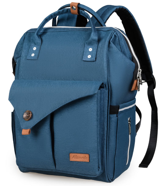 Alameda Diaper Bag Backpack - Shining Reflective Design, Blue