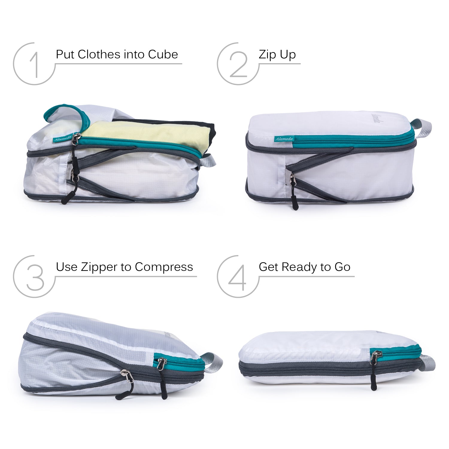 Compression Packing Cubes, Travel Packing Organizer Bags for